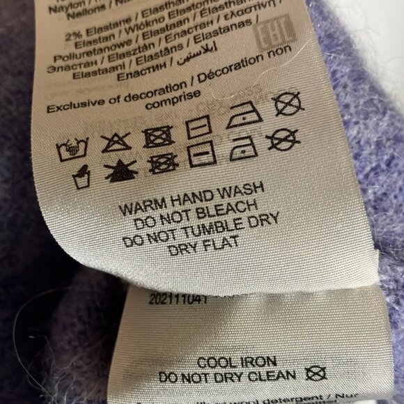 Selected Femme Purple Alpaca Wool Crewneck Sweater Small - Picture 7 of 7